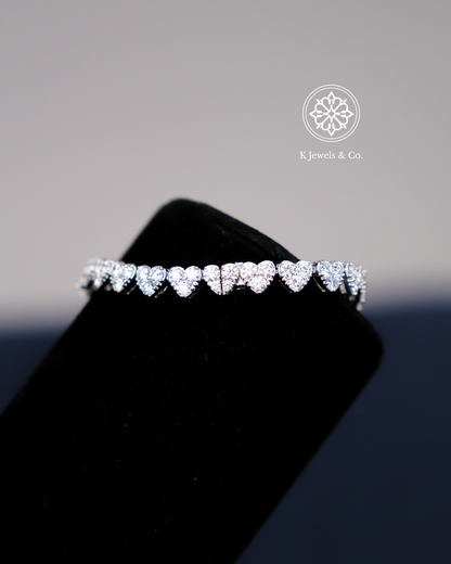 Heart Illusion Tennis Bracelet