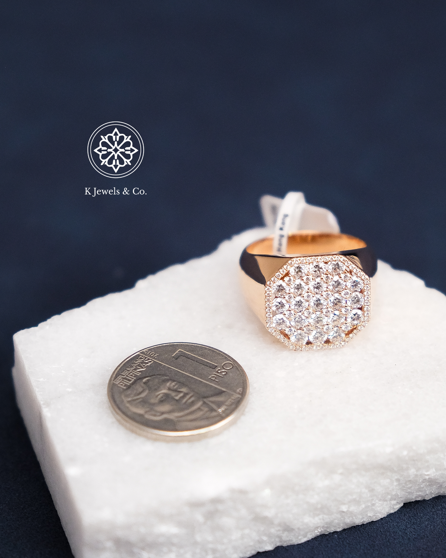 Men's Octagon Diamond Ring