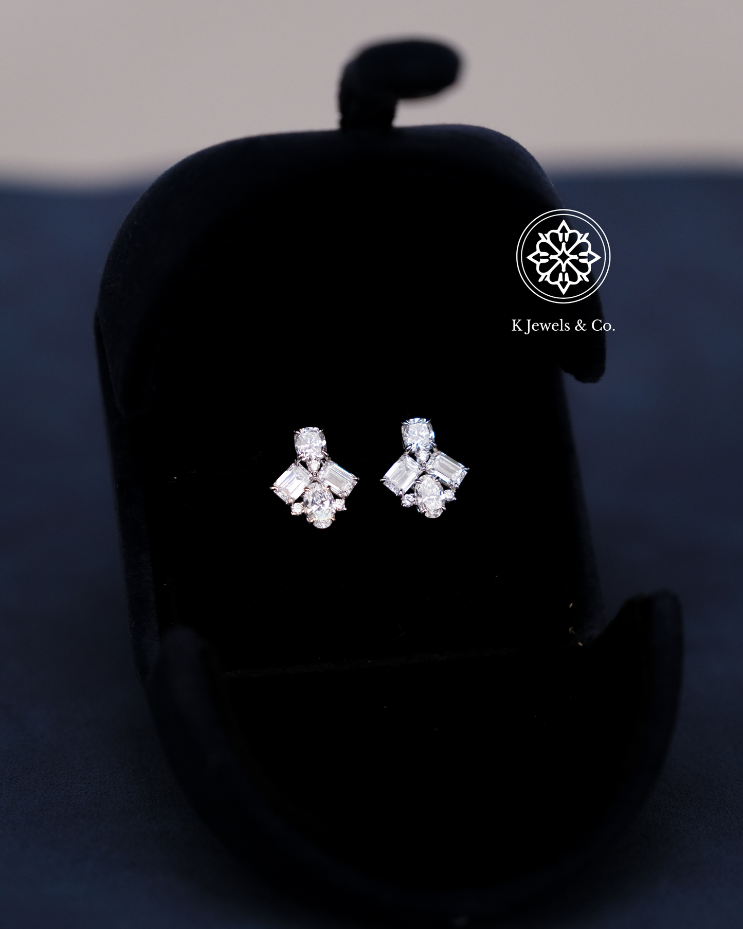 Multishape Cluster Earrings w/ GIA