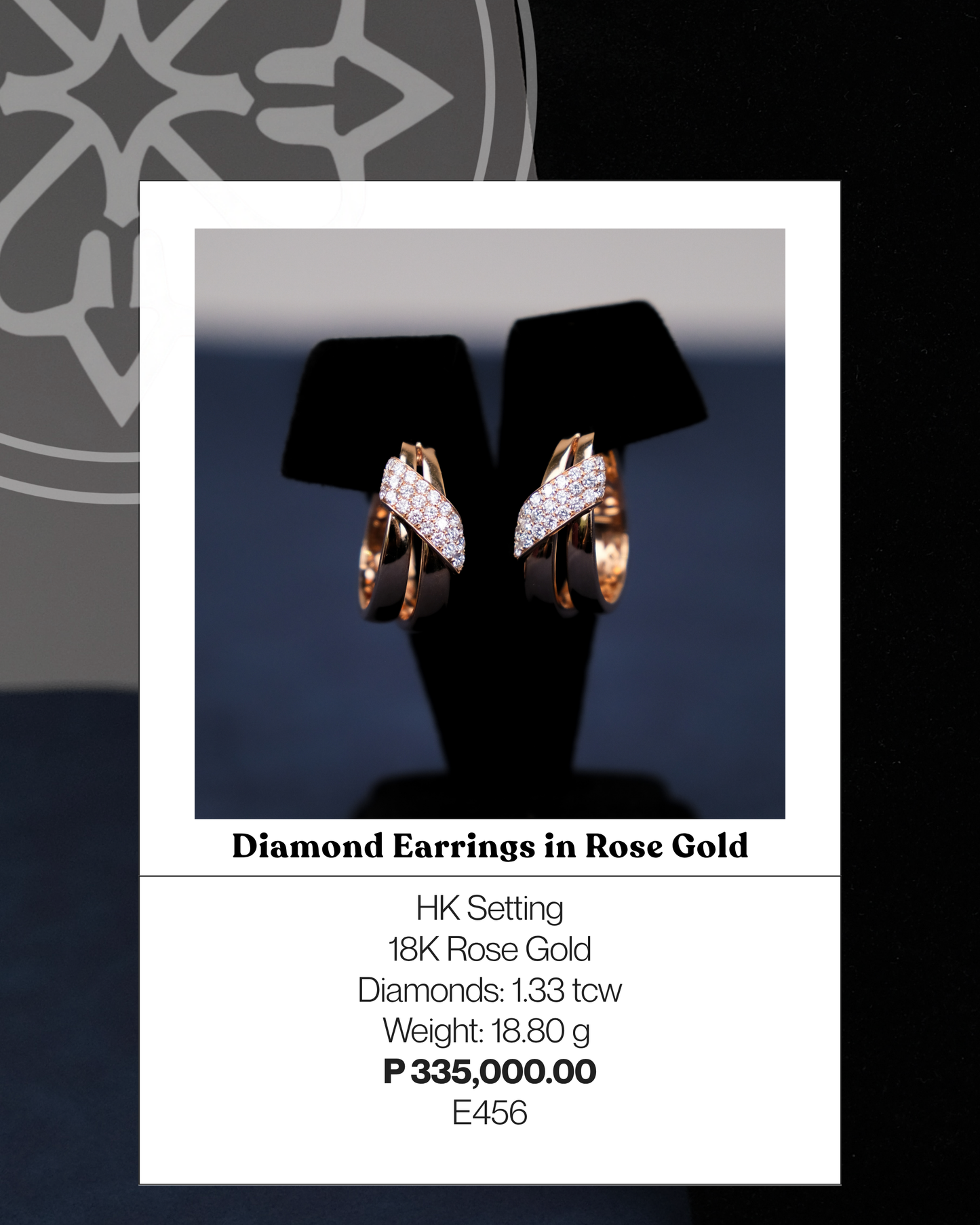 Diamond Earrings in Rose Gold