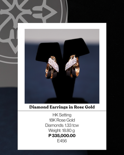 Diamond Earrings in Rose Gold