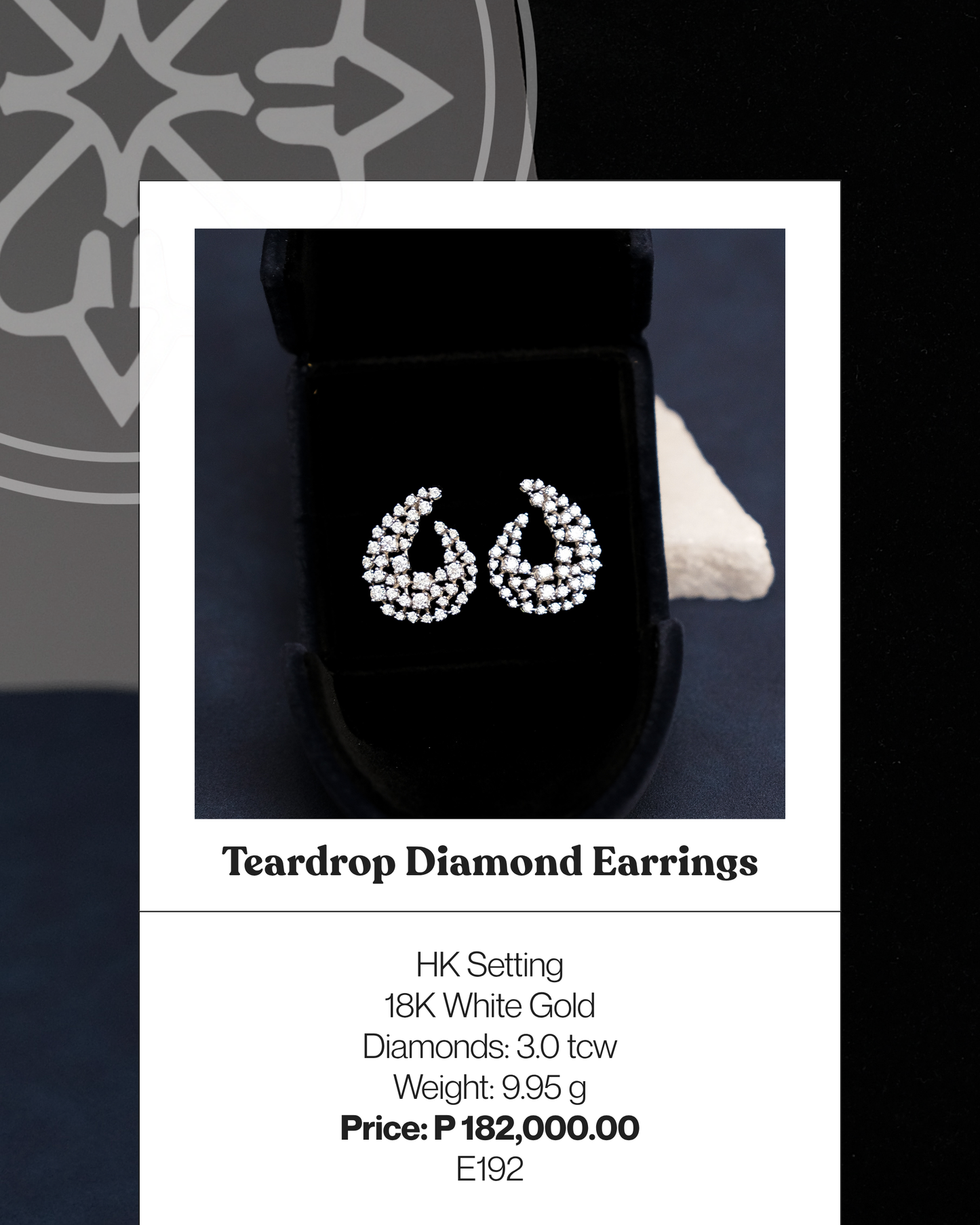 Teardrop Diamond Earrings