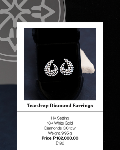 Teardrop Diamond Earrings