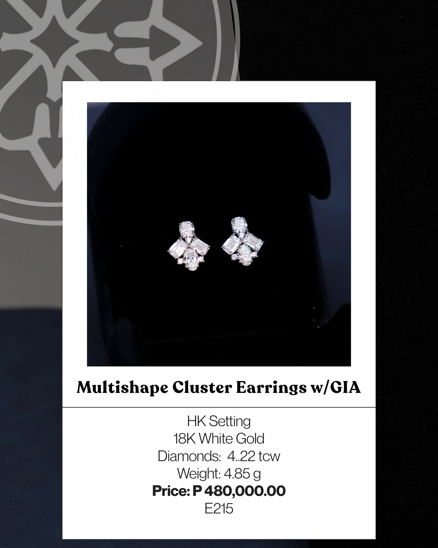 Multishape Cluster Earrings w/ GIA