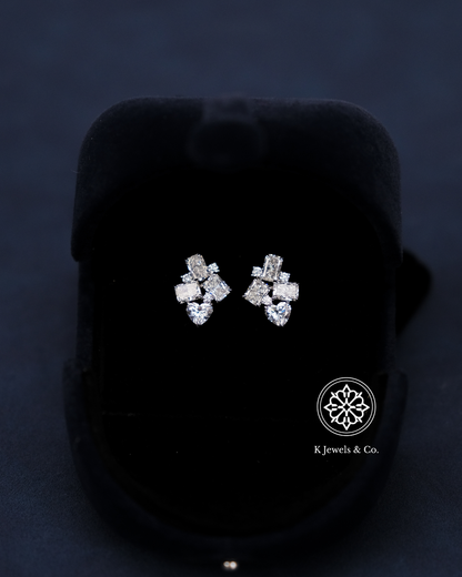 Multishape Cluster Earrings w/ GIA