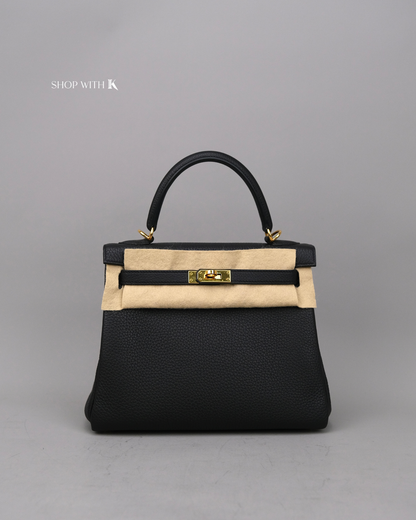 Hermes Kelly 25 Noir GHW