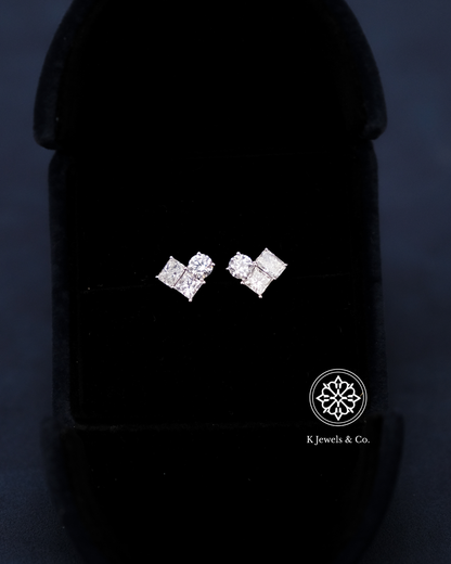 Multishape Cluster Earrings w/ GIA
