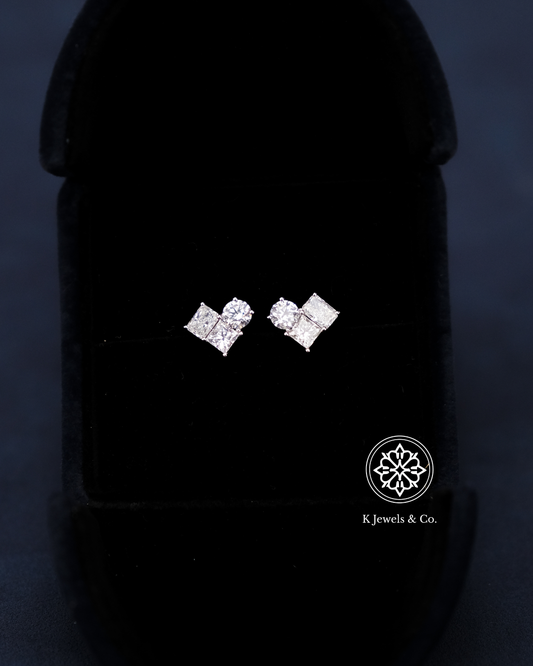 Multishape Cluster Earrings w/ GIA