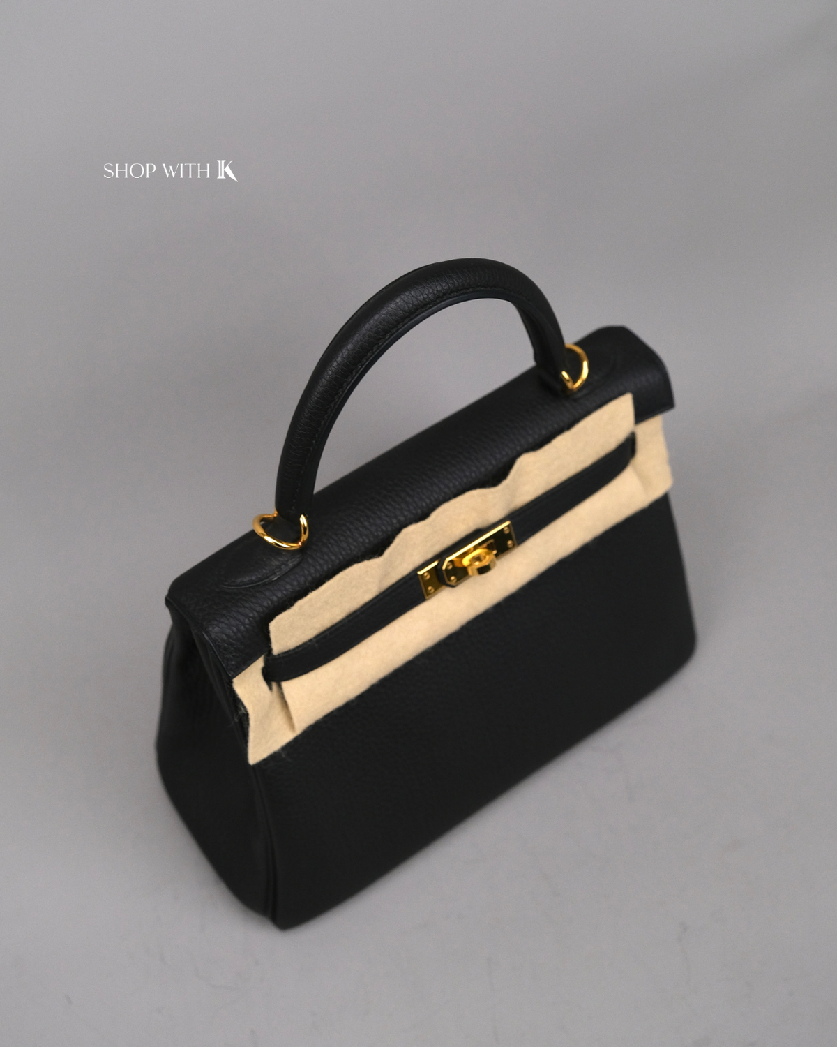 Hermes Kelly 25 Noir GHW