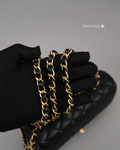 Chanel Small Top Handle Flap Black GHW