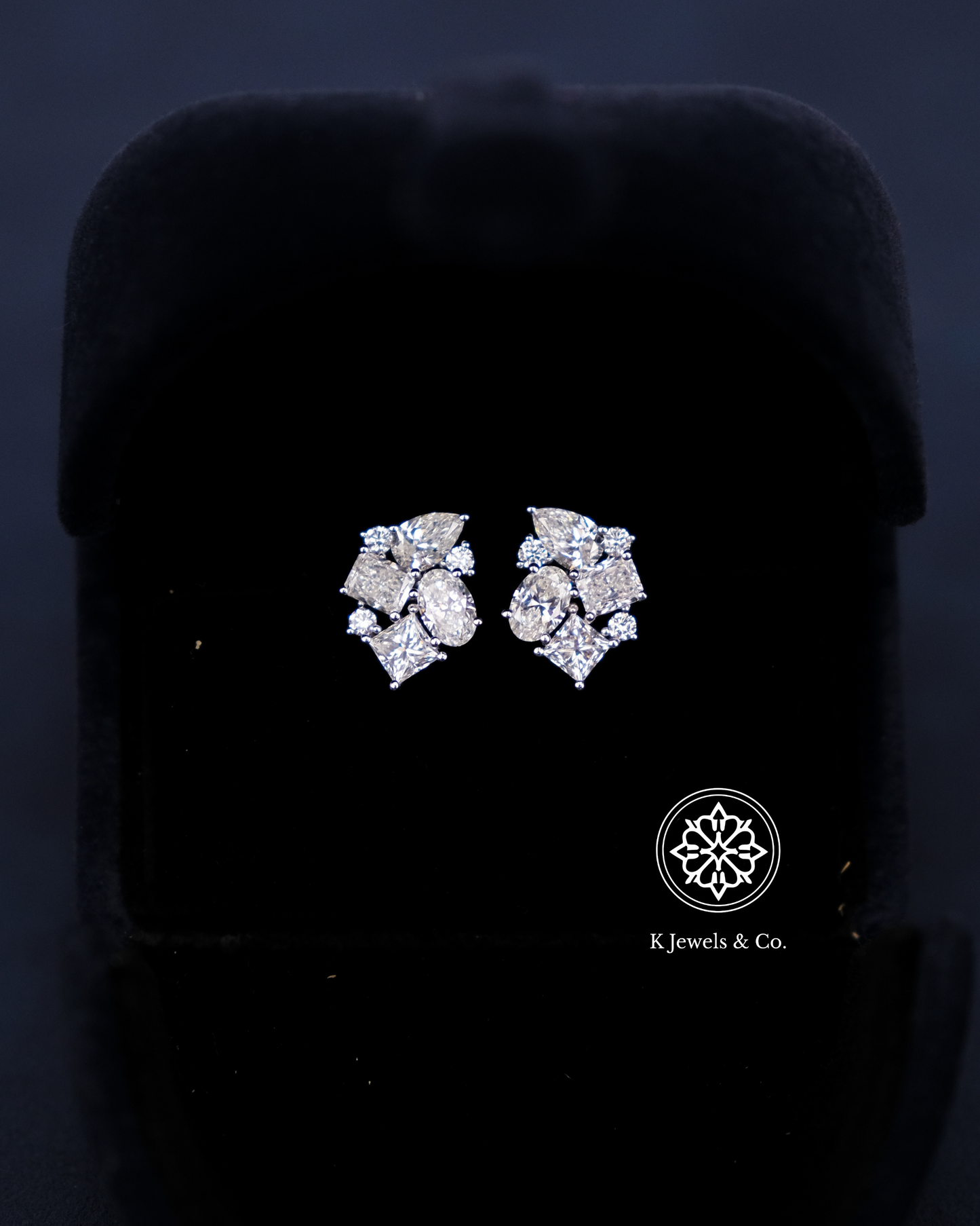 Multishape Cluster Earrings w/ GIA