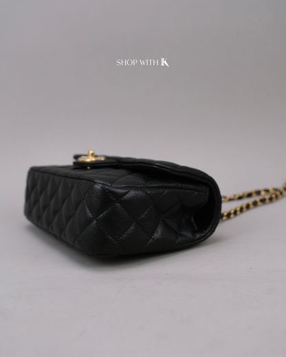 Chanel Small Top Handle Flap Black GHW