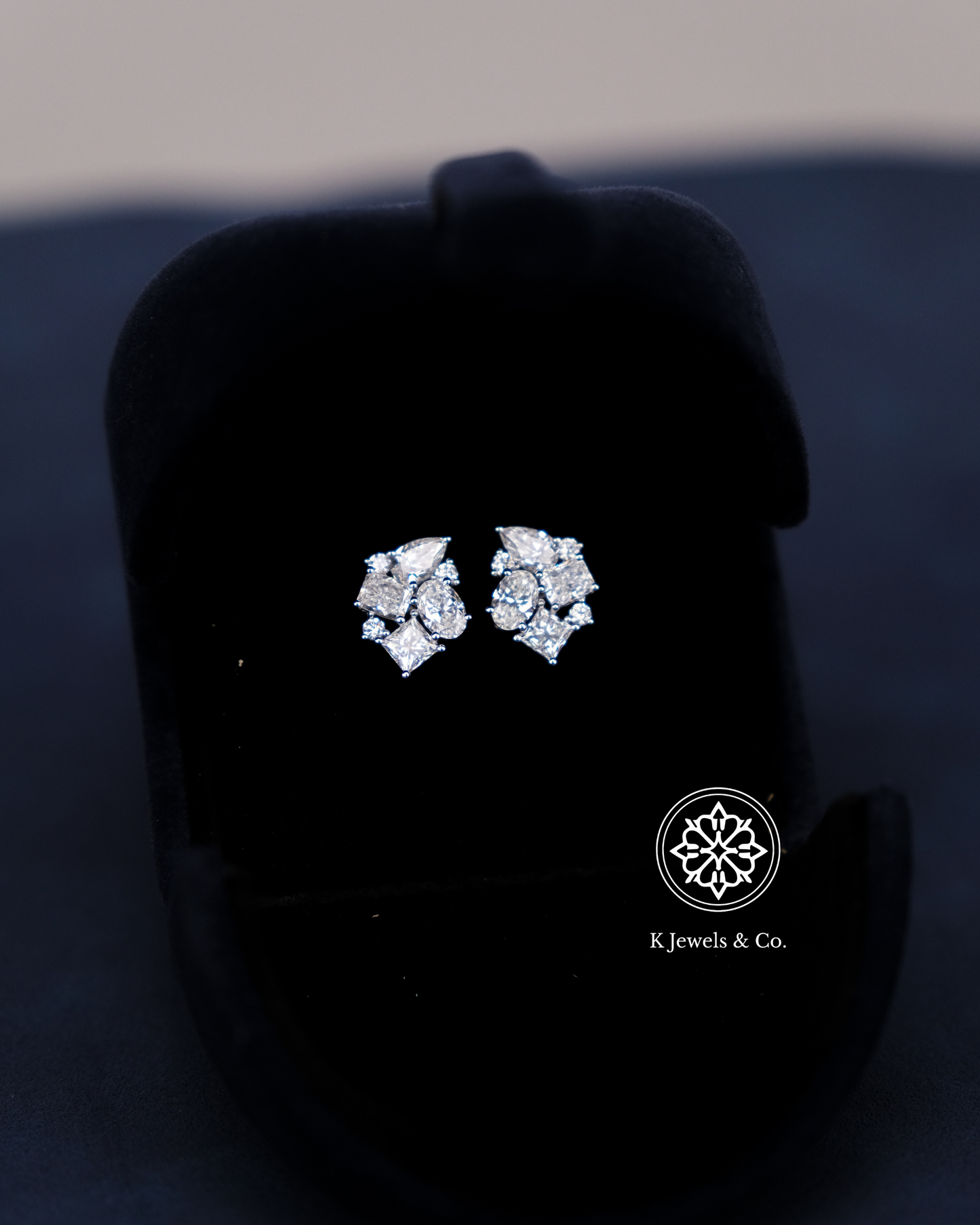 Multishape Cluster Earrings w/ GIA