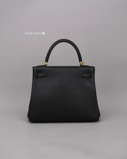 Hermes Kelly 25 Noir GHW
