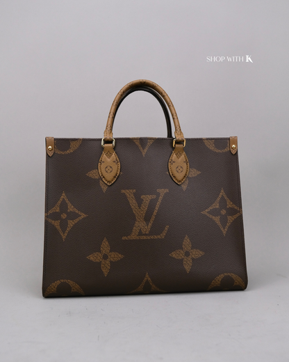 Louis Vuitton On the Go MM Tote Bag Reverse Monogram