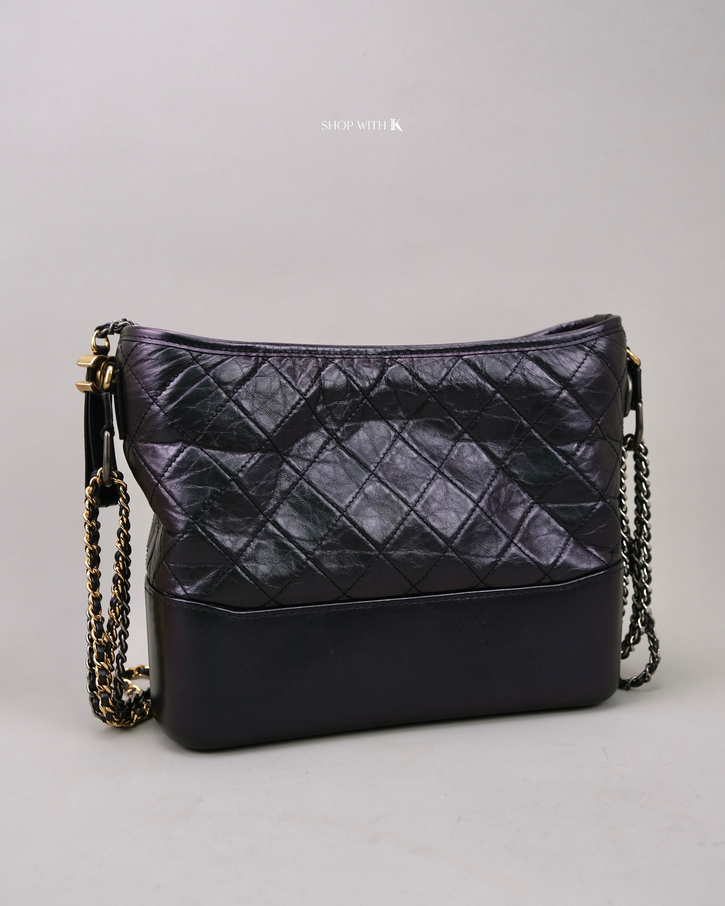 Chanel Medium Gabrielle Iridescent Blue Green