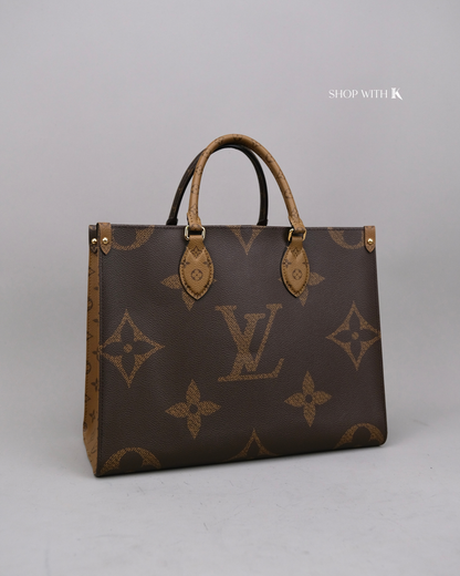 Louis Vuitton On the Go MM Tote Bag Reverse Monogram