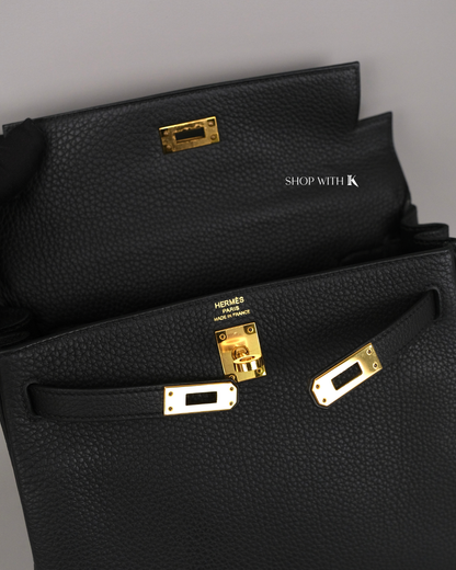 Hermes Kelly 25 Noir GHW