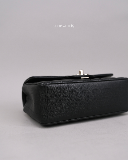 Chanel Mini Rectangle Chevron Black SHW