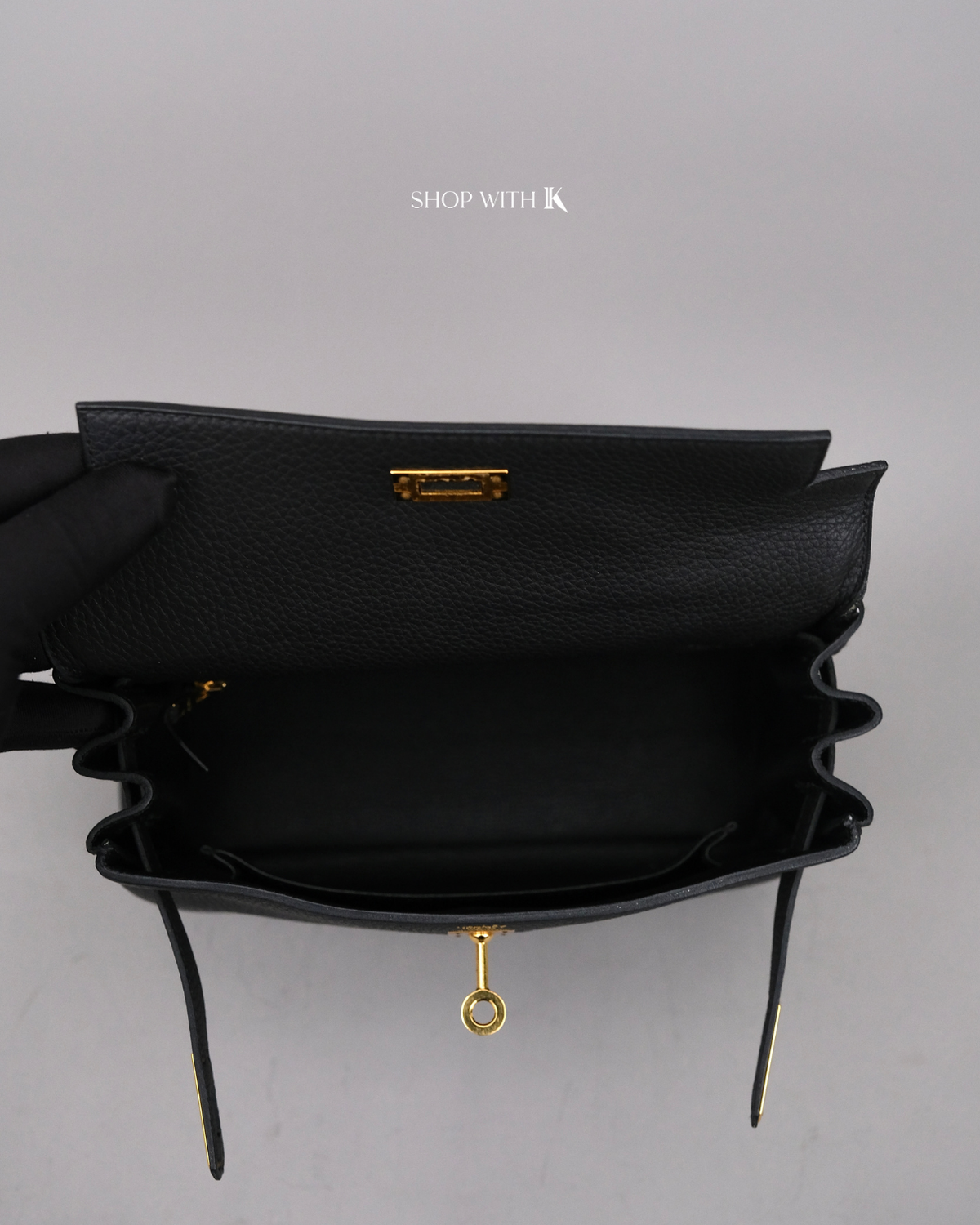 Hermes Kelly 25 Noir GHW
