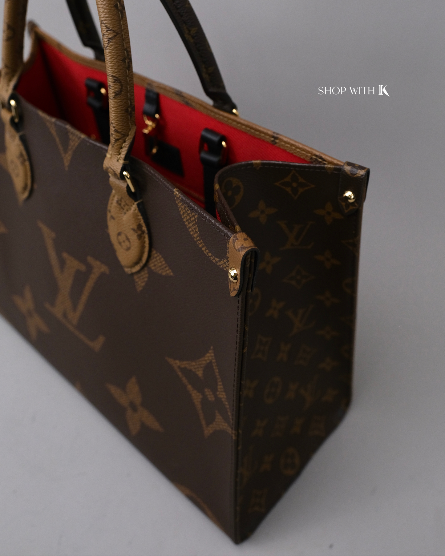 Louis Vuitton On the Go MM Tote Bag Reverse Monogram