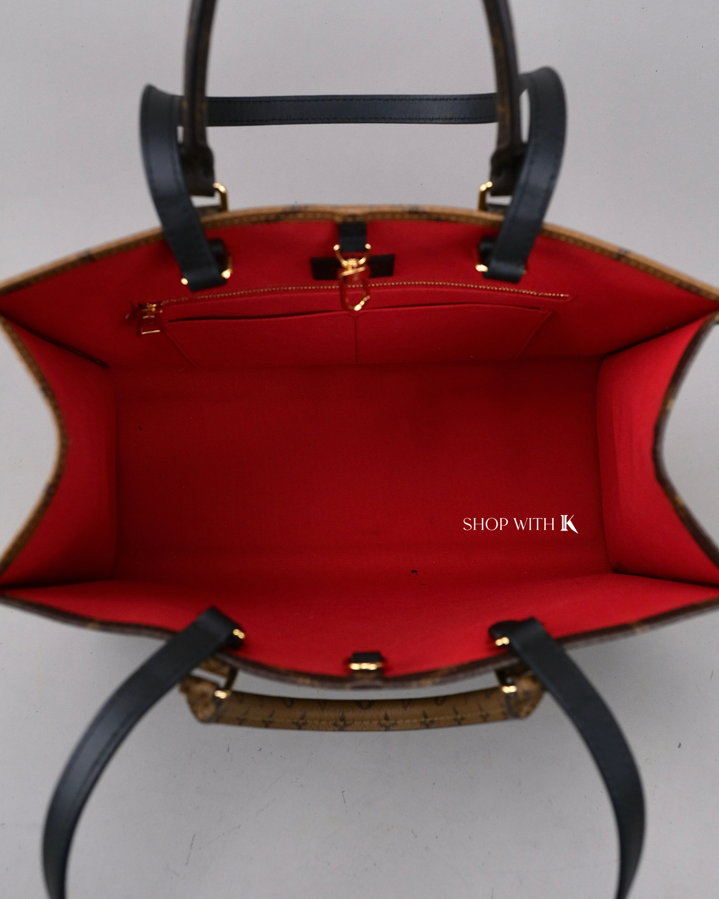 Louis Vuitton On the Go MM Tote Bag Reverse Monogram