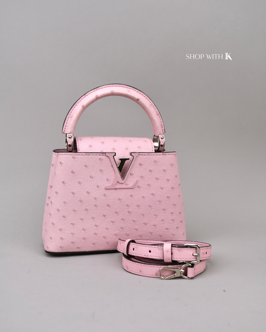 Louis Vuitton Mini Capucine Ostrich Pink