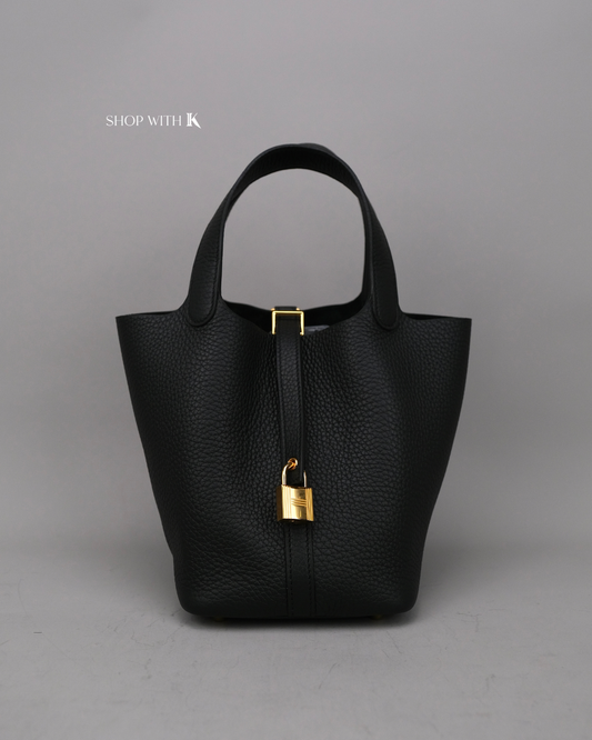 Hermes Picotin 18 Noir GHW