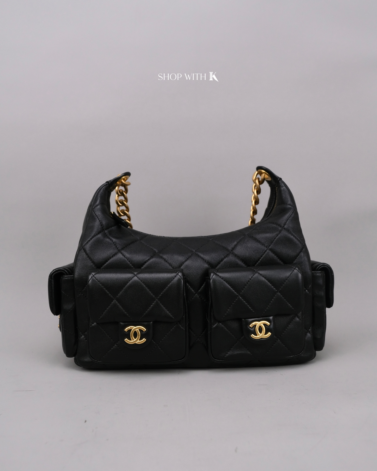 Chanel Medium Hobo Black GHW