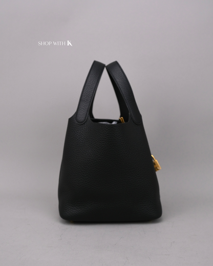 Hermes Picotin 18 Noir GHW