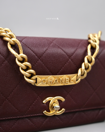 Chanel 21B Seasonal Flap Burgundy GHW