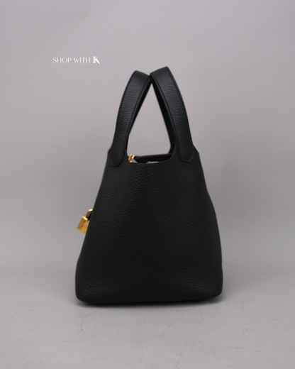 Hermes Picotin 18 Noir GHW