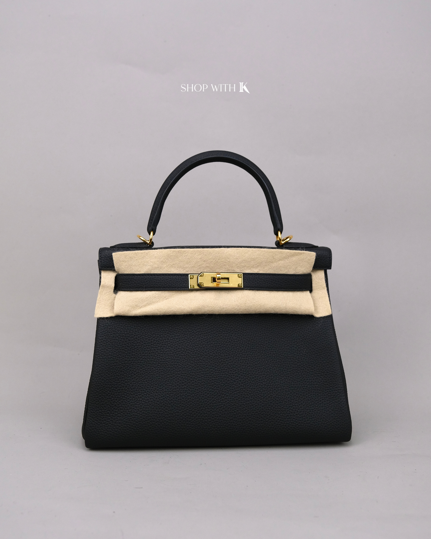 Hermes Kelly 28 Noir GHW