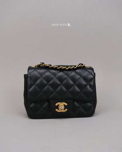 Chanel Mini Square Flap Black GHW