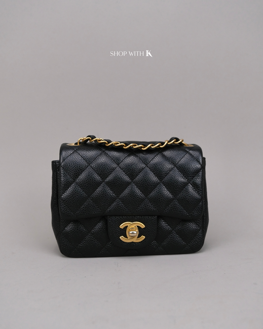 Chanel Mini Square Flap Black GHW