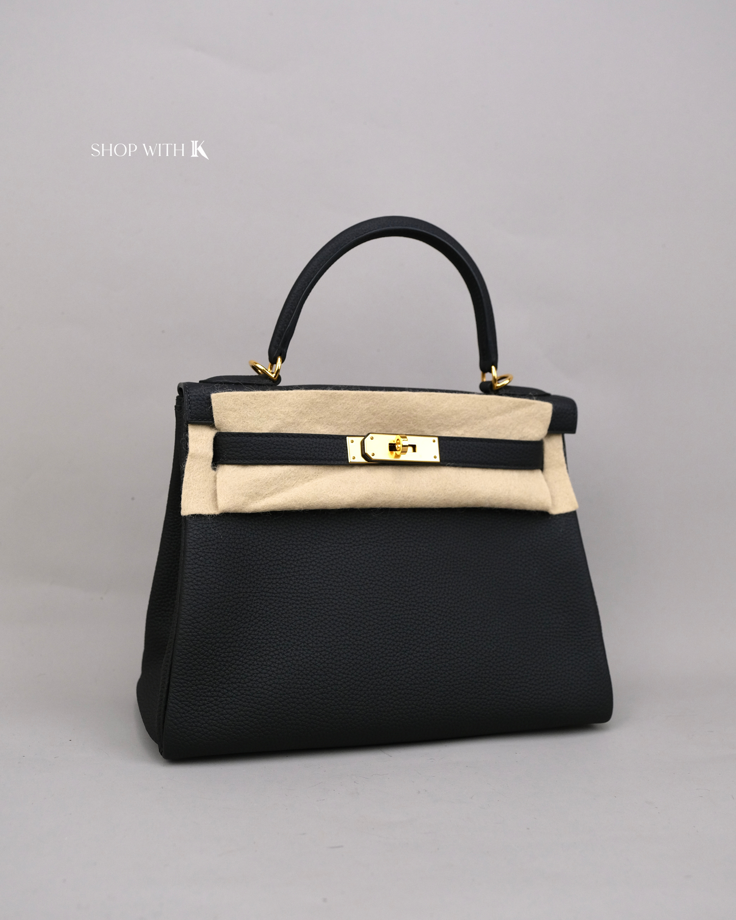 Hermes Kelly 28 Noir GHW