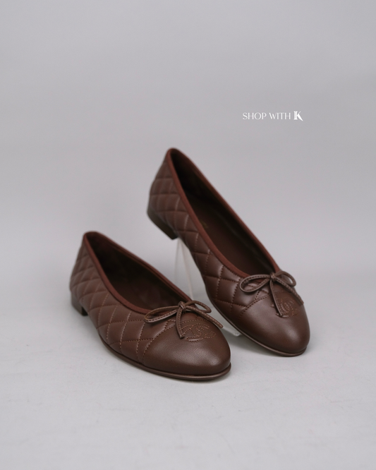 Chanel Ballet Flats Dark Brown
