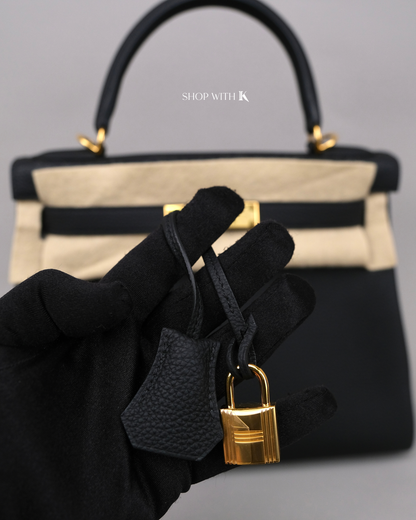 Hermes Kelly 28 Noir GHW