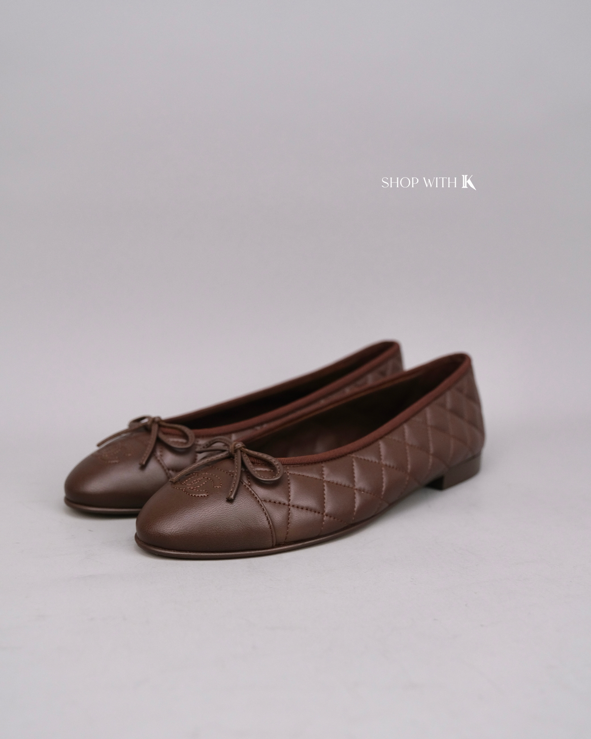 Chanel Ballet Flats Dark Brown