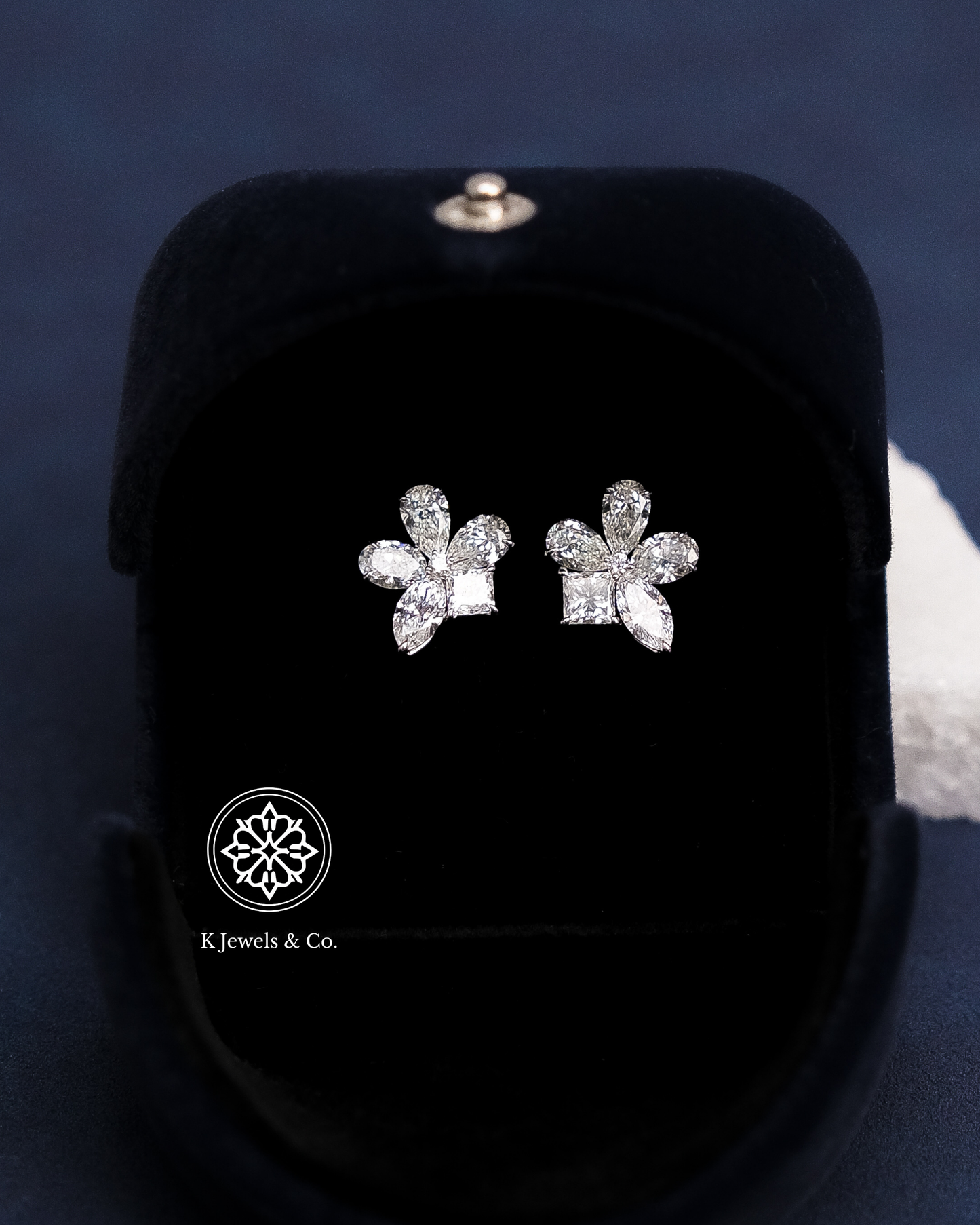 Cluster Earrings w/ GIA