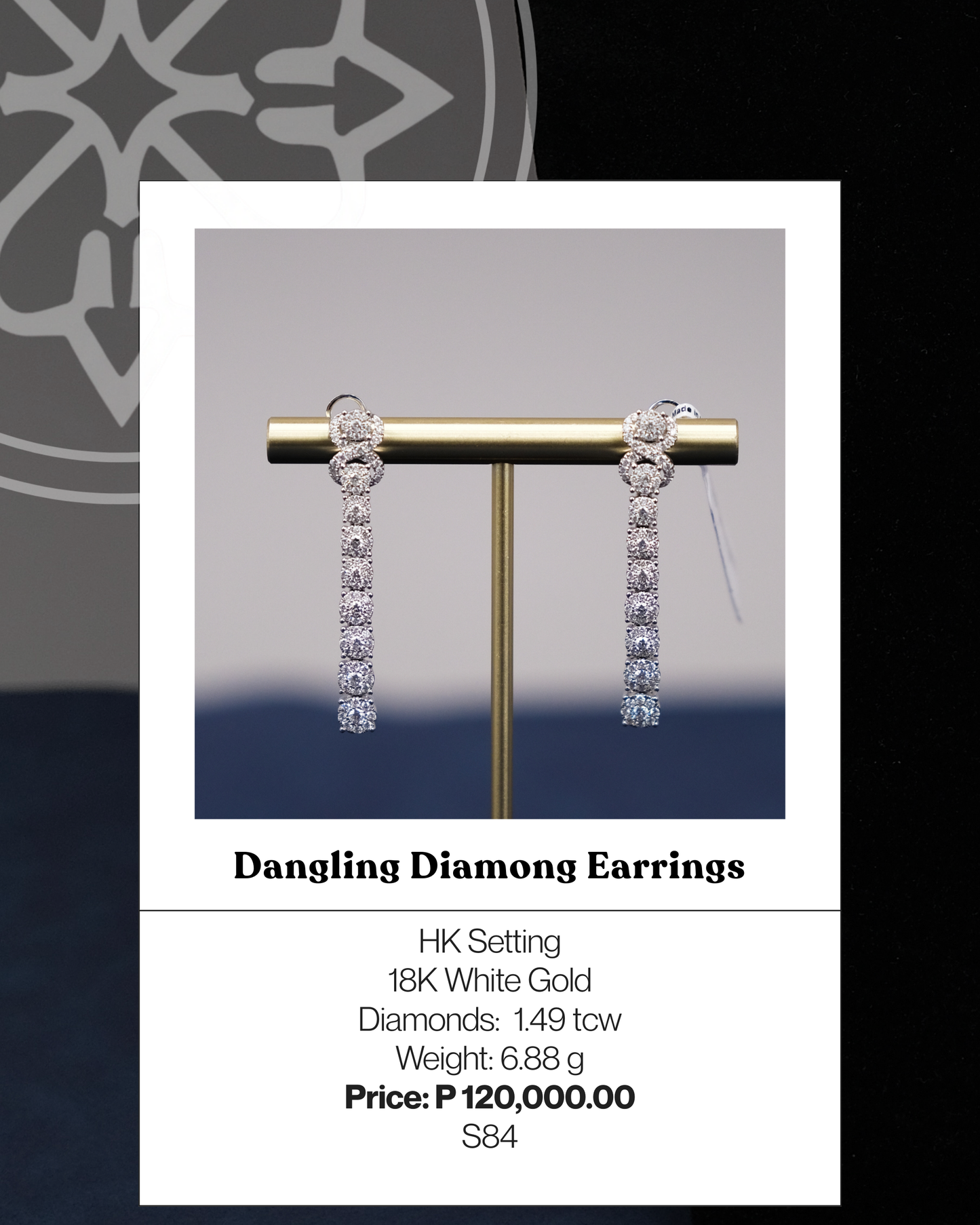 Dangling Diamond Earrings