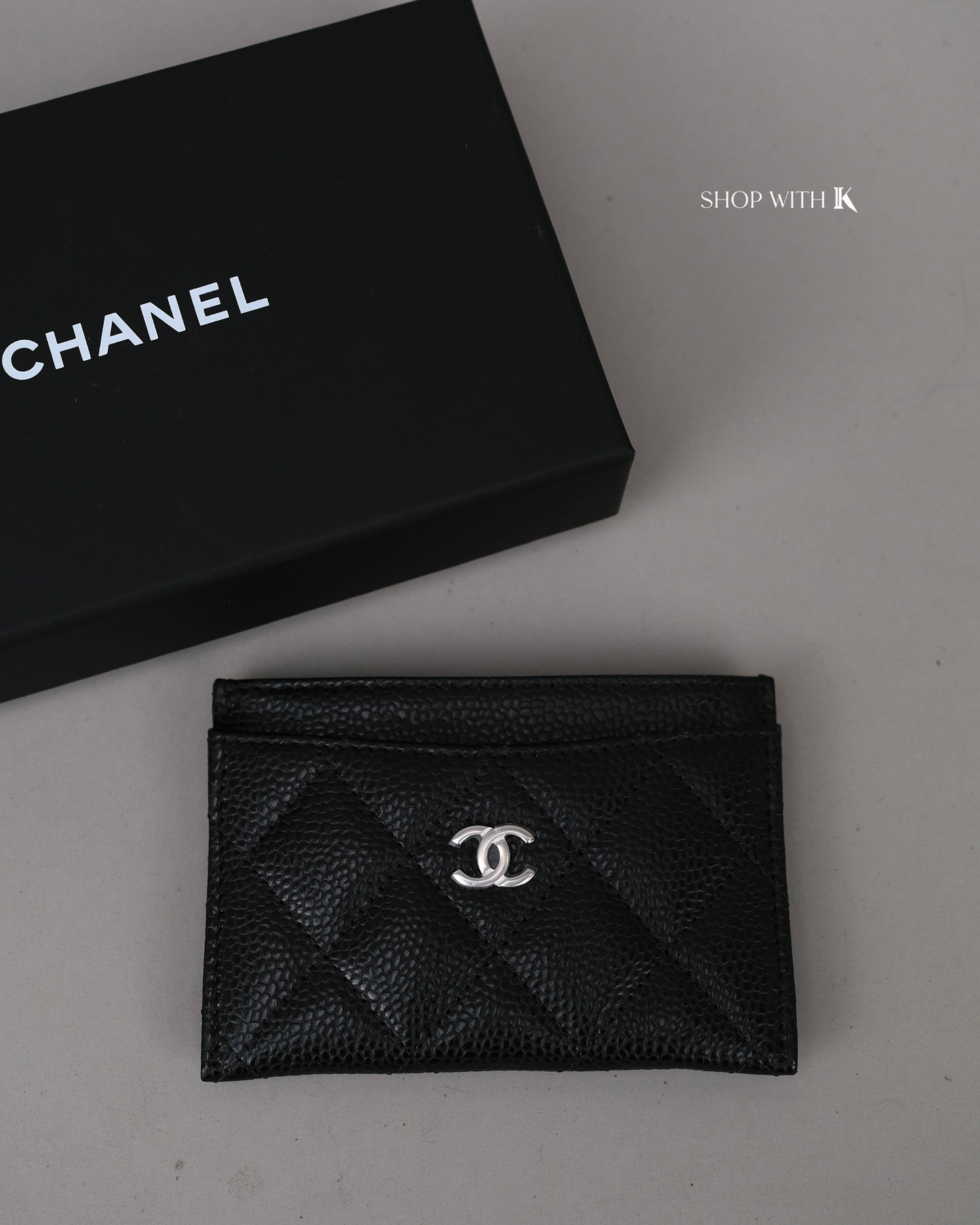 Chanel Slip Cardcase Black SHW
