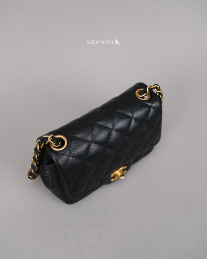 Chanel Mini Square Flap Black GHW