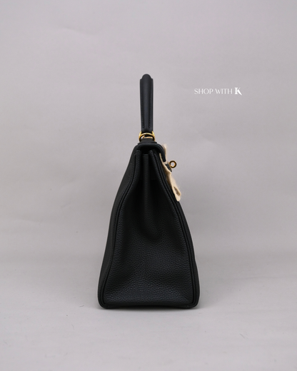 Hermes Kelly 28 Noir GHW