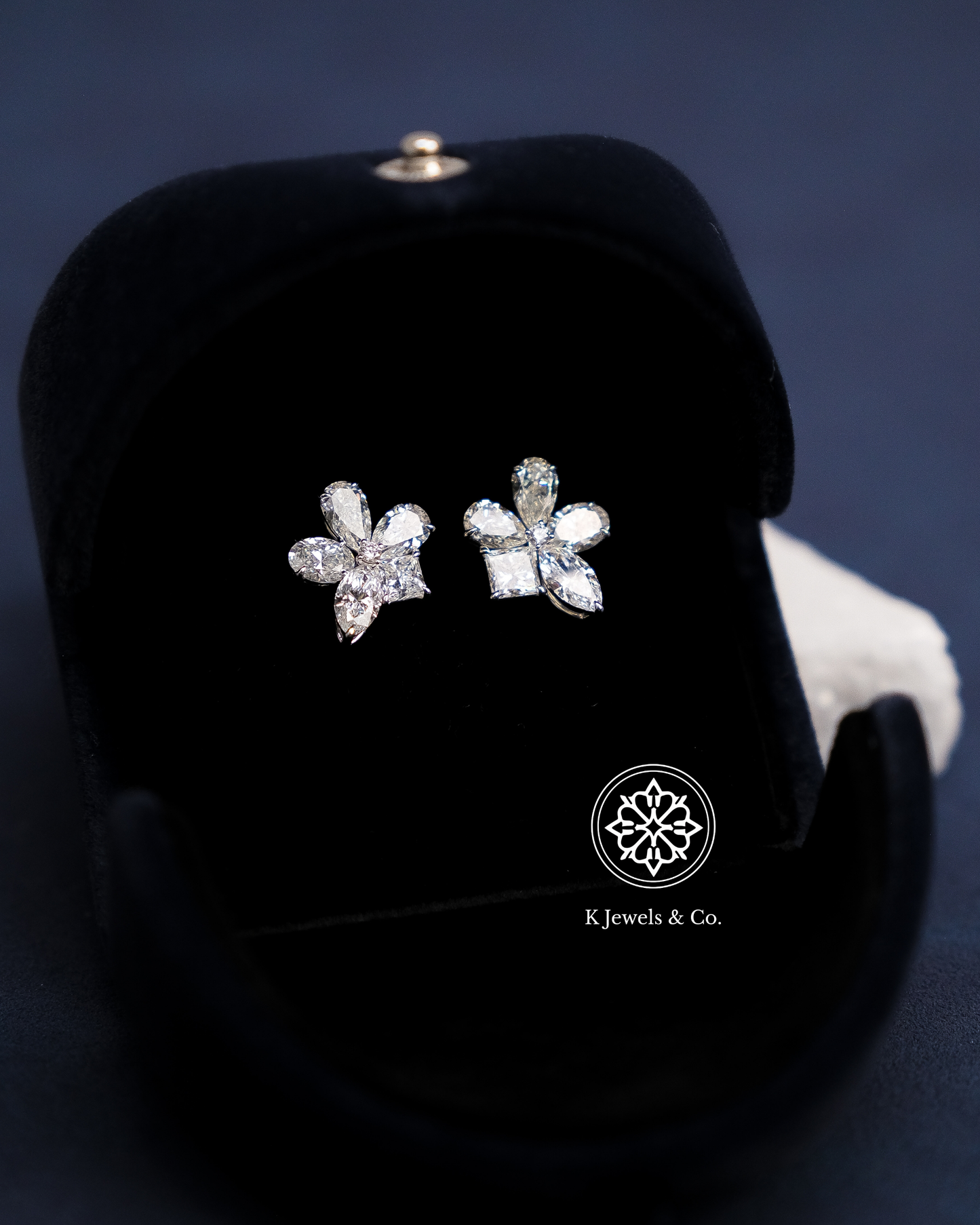 Cluster Earrings w/ GIA