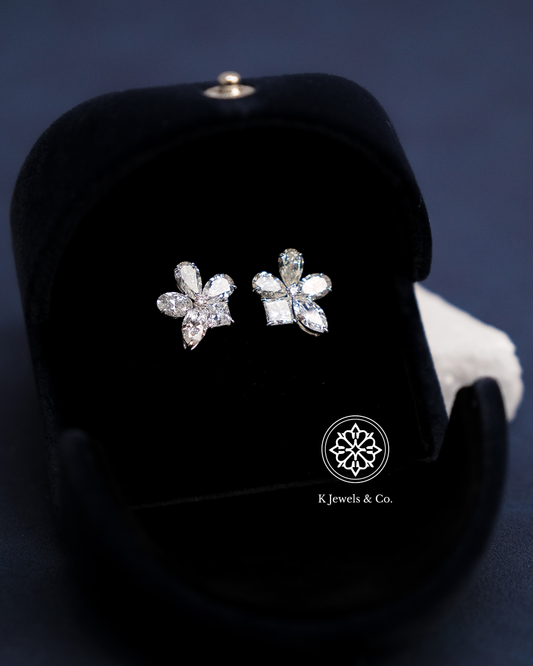 Cluster Earrings w/ GIA