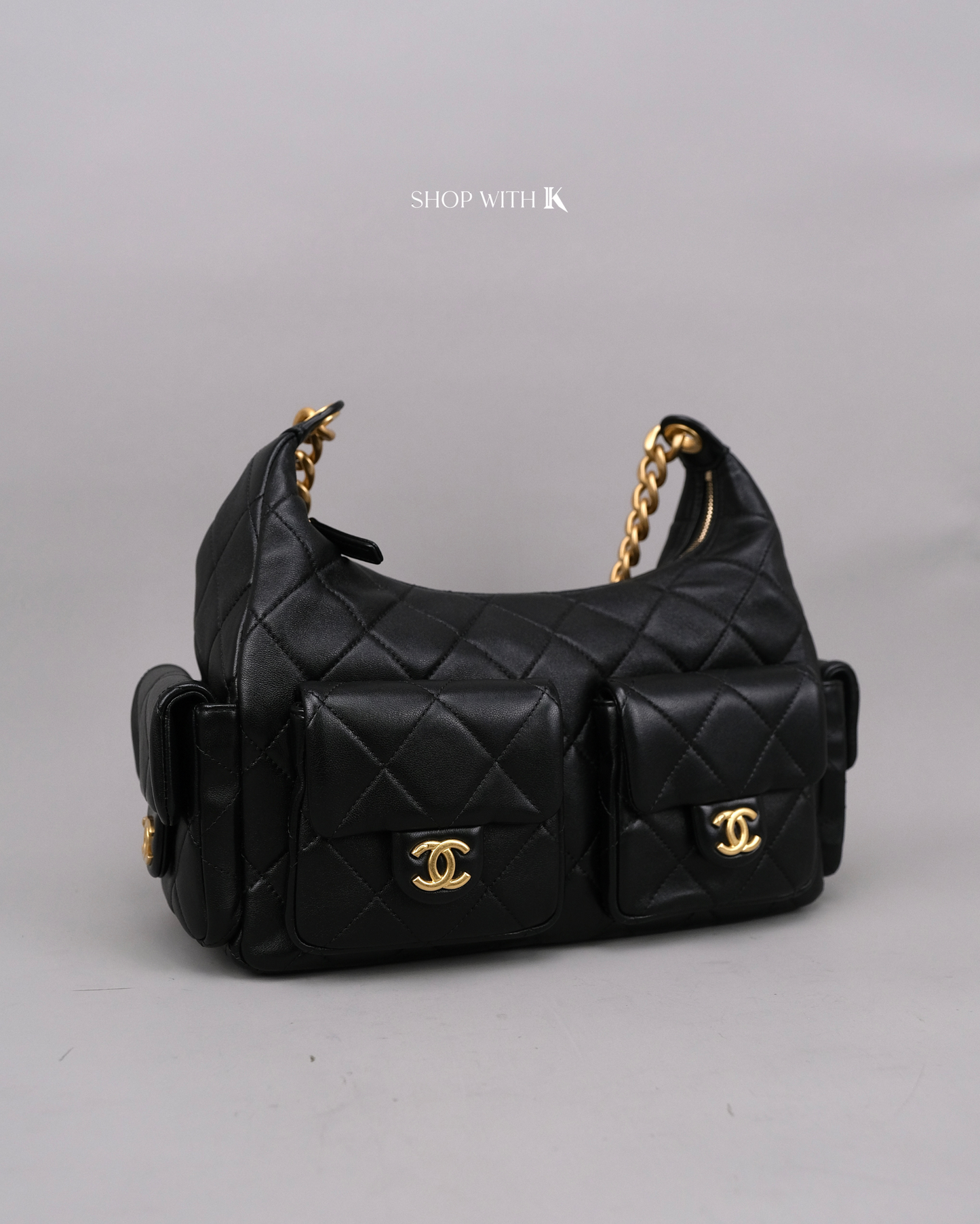 Chanel Medium Hobo Black GHW
