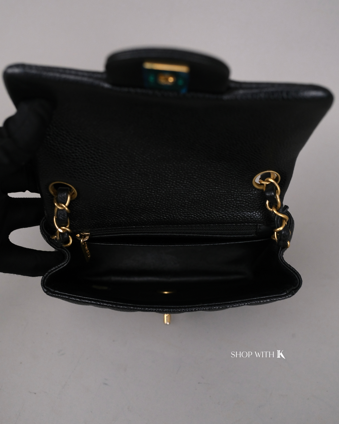 Chanel Mini Square Flap Black GHW