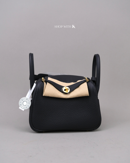 Hermes Mini Lindy Caban GHW