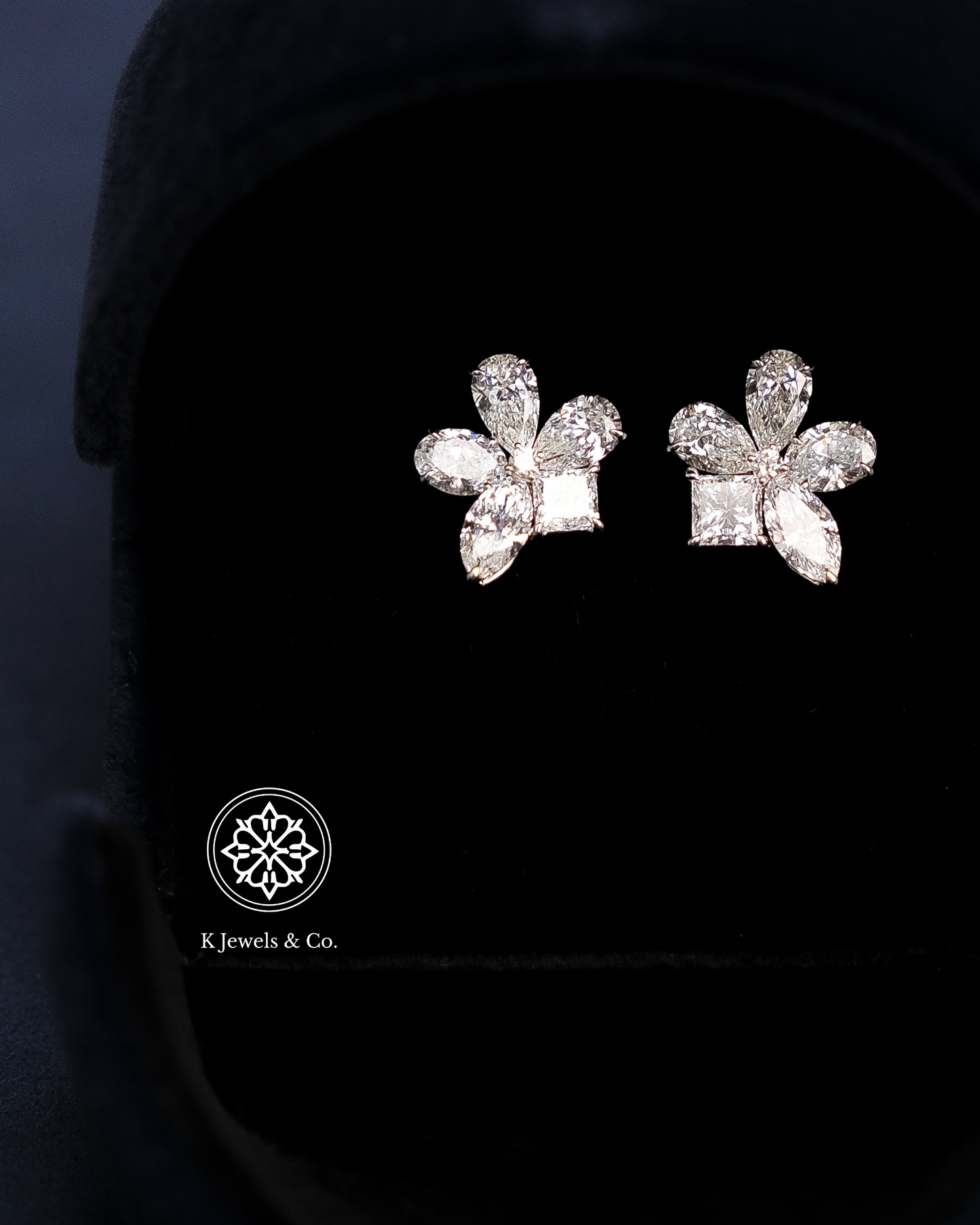 Cluster Earrings w/ GIA